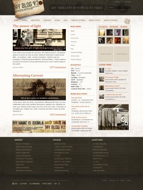 MyBlog V2 - Special Blog Edition Joomla Template