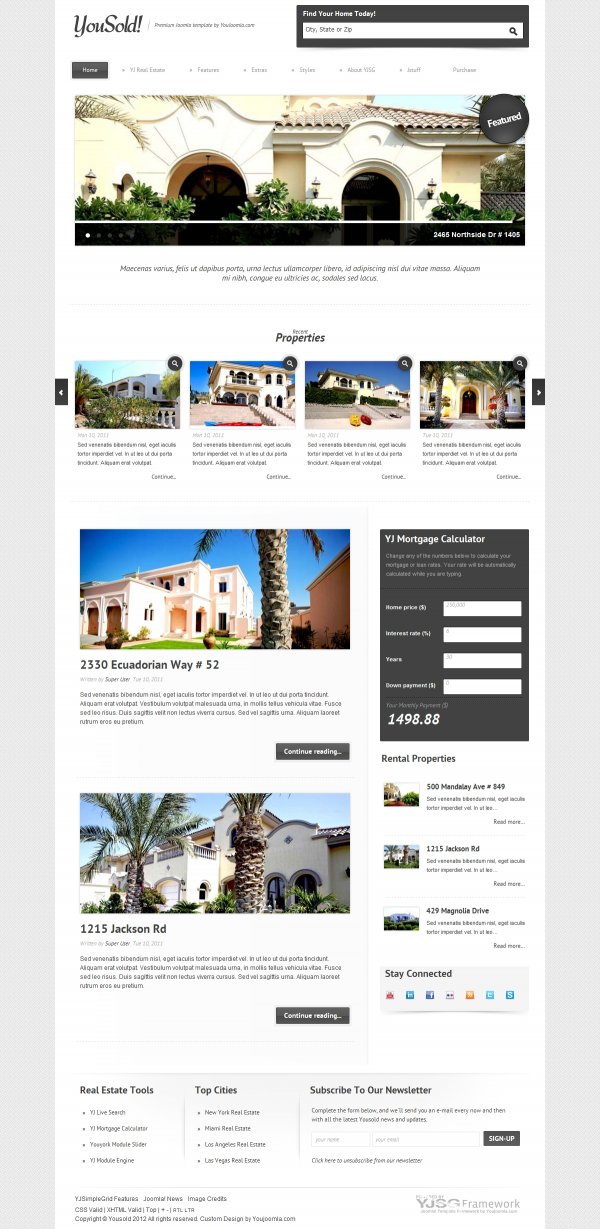 Yousold-Real Estate Joomla Template